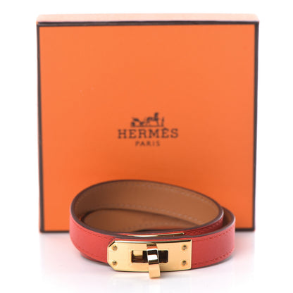 Hermes Swift Kelly Double Tour Bracelet M Rouge Tomate 6 of 6