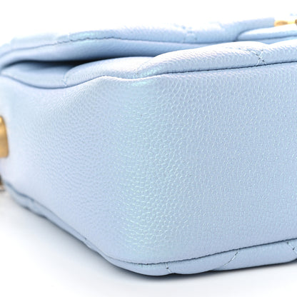Chanel Iridescent Caviar Quilted Mini My Perfect Flap Light Blue 5 of 9