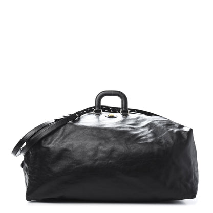 Gucci Soft Calfskin Large GG Top Handle Duffle Black 1 of 11