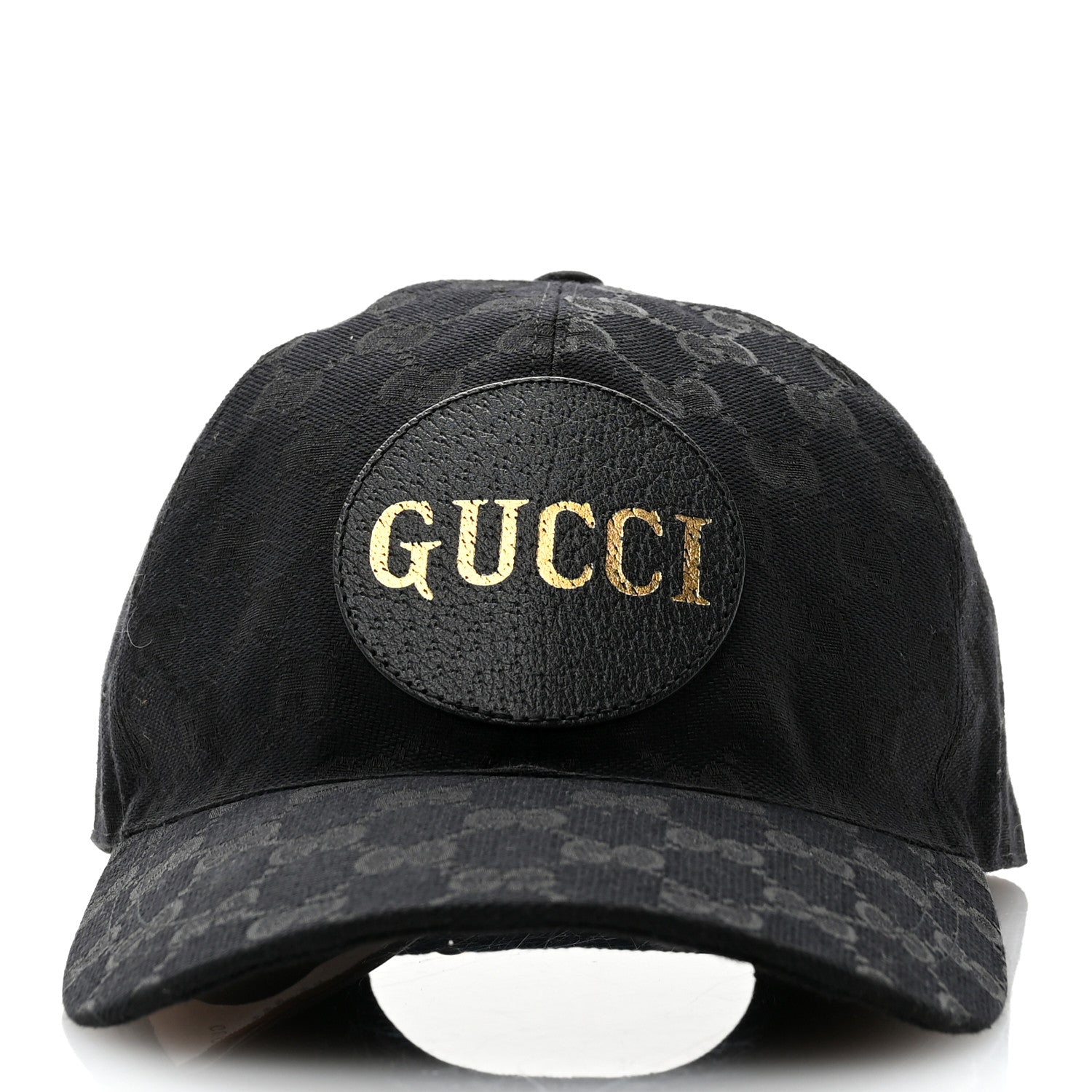 Gucci Monogram Textured Dollar Calfskin Zeno Baseball Hat S Black 3 of 11