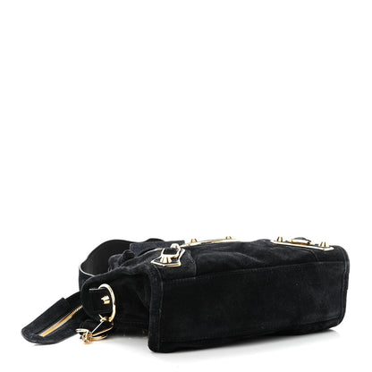 Balenciaga Baby Daim Suede Gold Metallic Edge Hardware Mini City Black 4 of 9