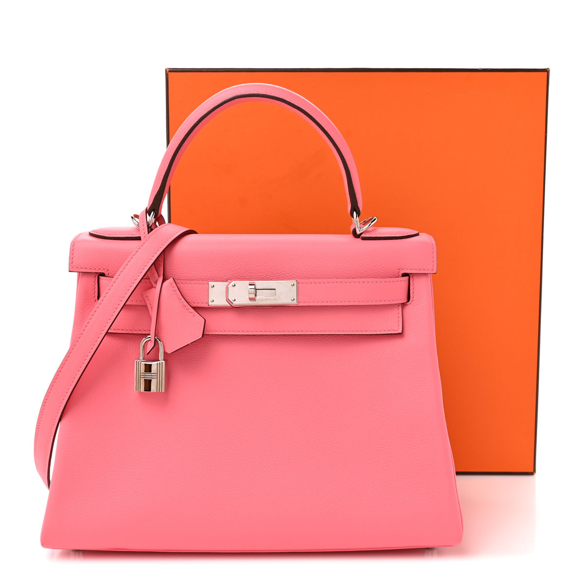Hermes Evercolor Verso Kelly Retourne 28 Rose D'Ete Cobalt 11 of 11
