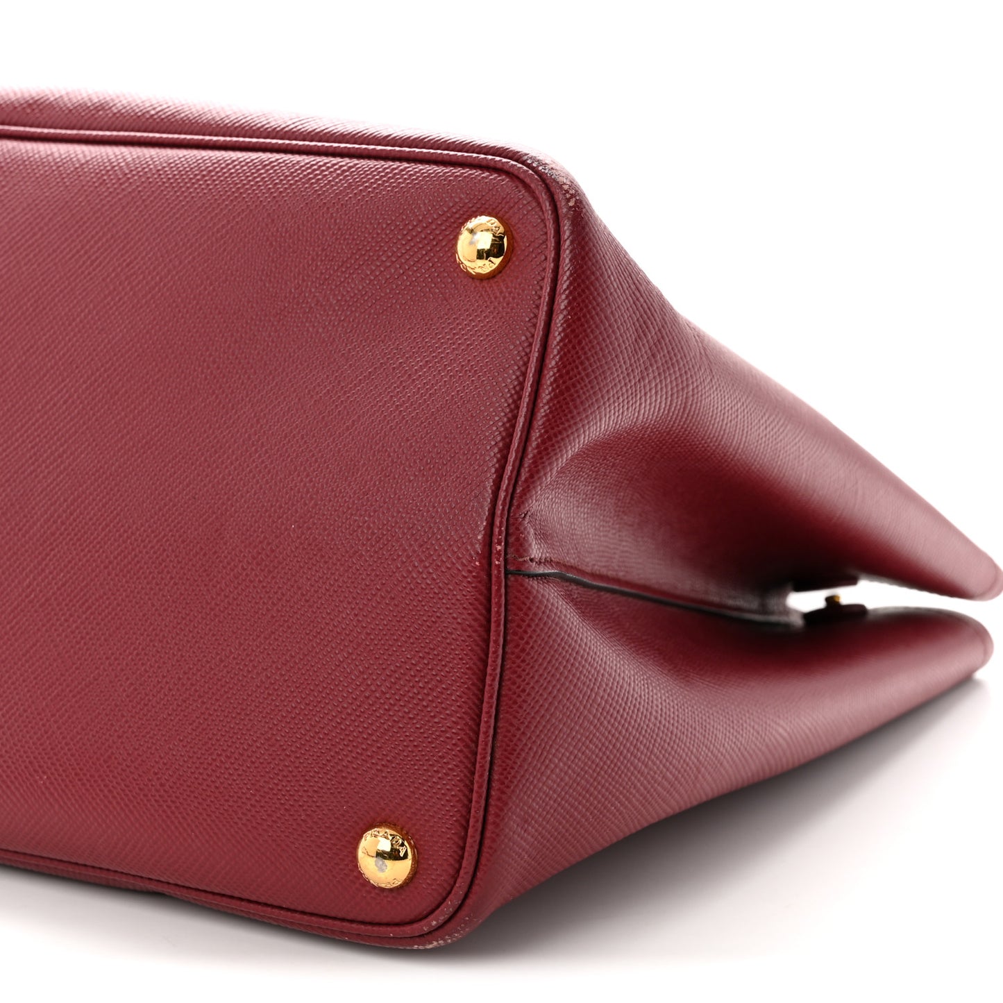 Saffiano Cuir Medium Double Bag Cerise