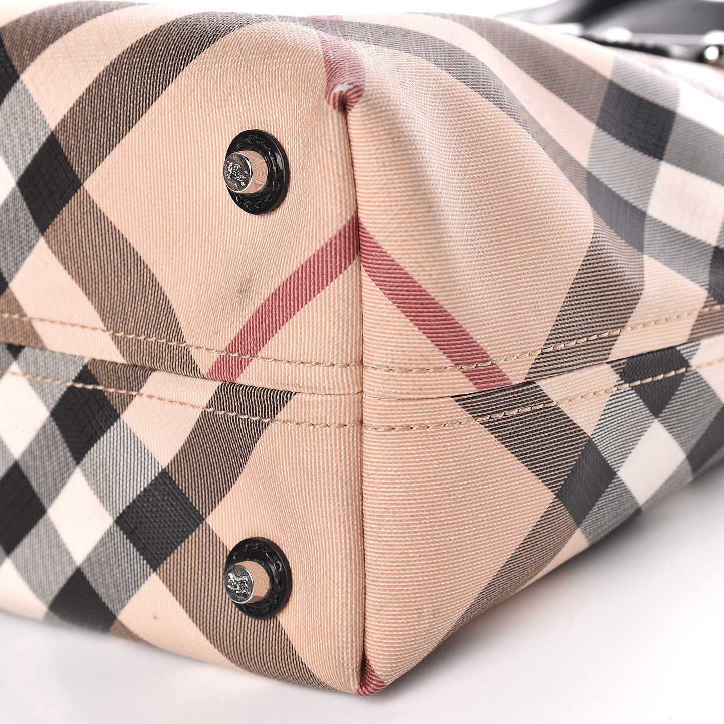 Patent Trim Nova Check Small Nickie Shopper Tote