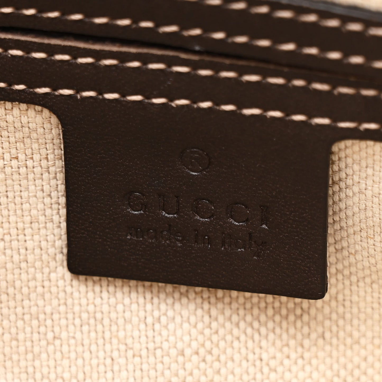 GG Supreme Monogram Belt Bag Dark Brown