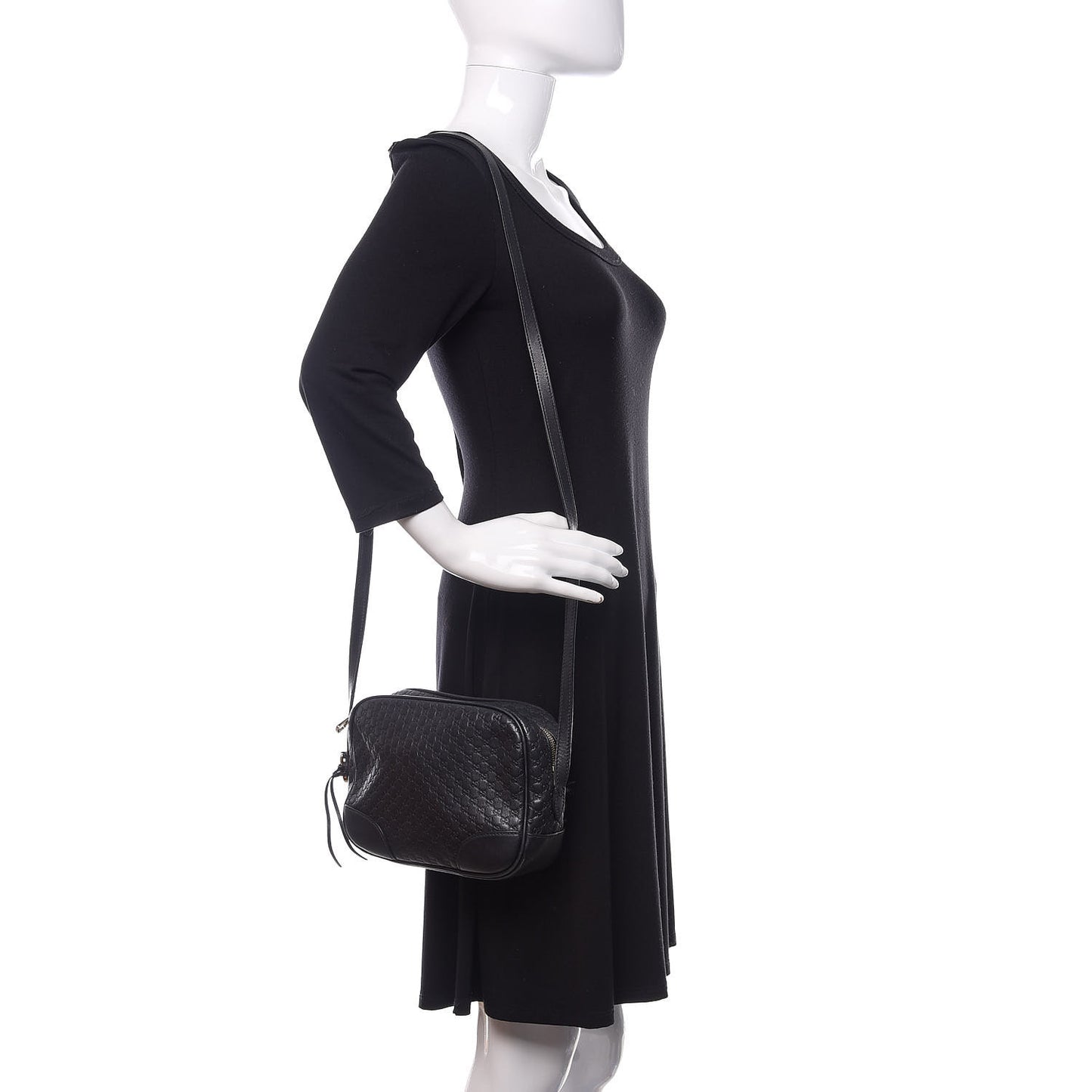 Microguccissima Mini Bree Messenger Bag Black
