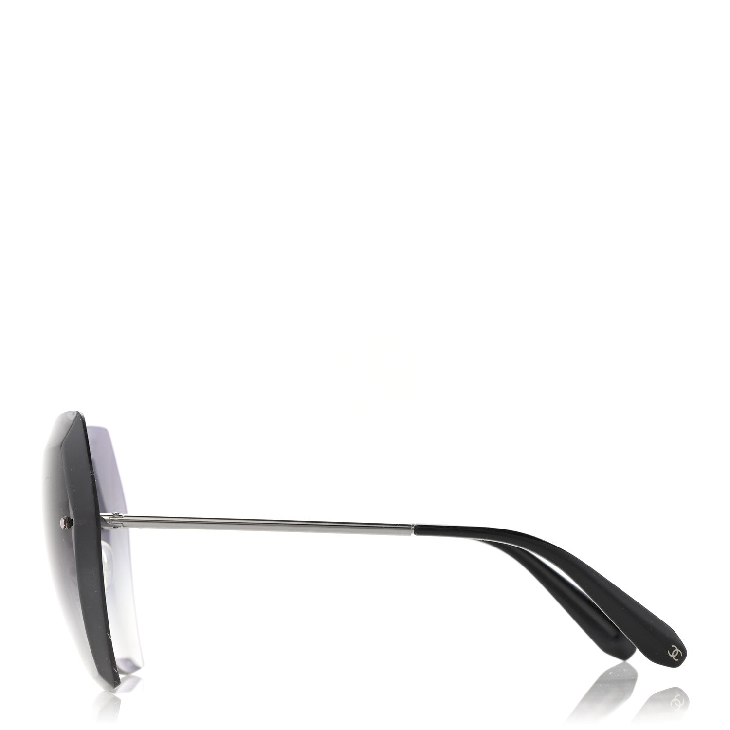 Chanel Butterfly Spring Sunglasses Dark Silver Grey 3 of 8