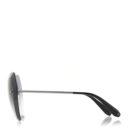 Chanel Butterfly Spring Sunglasses Dark Silver Grey 3 of 8