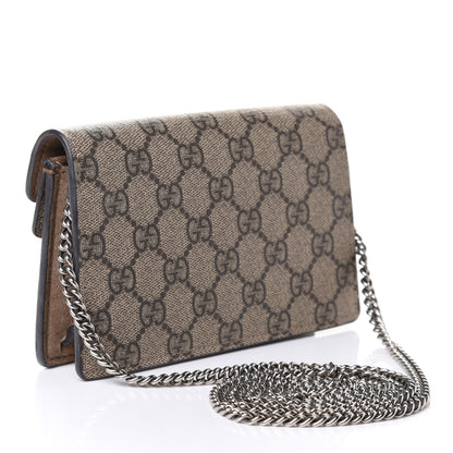 Gucci GG Supreme Monogram Super Mini Dionysus Shoulder Bag Taupe 3 of 9