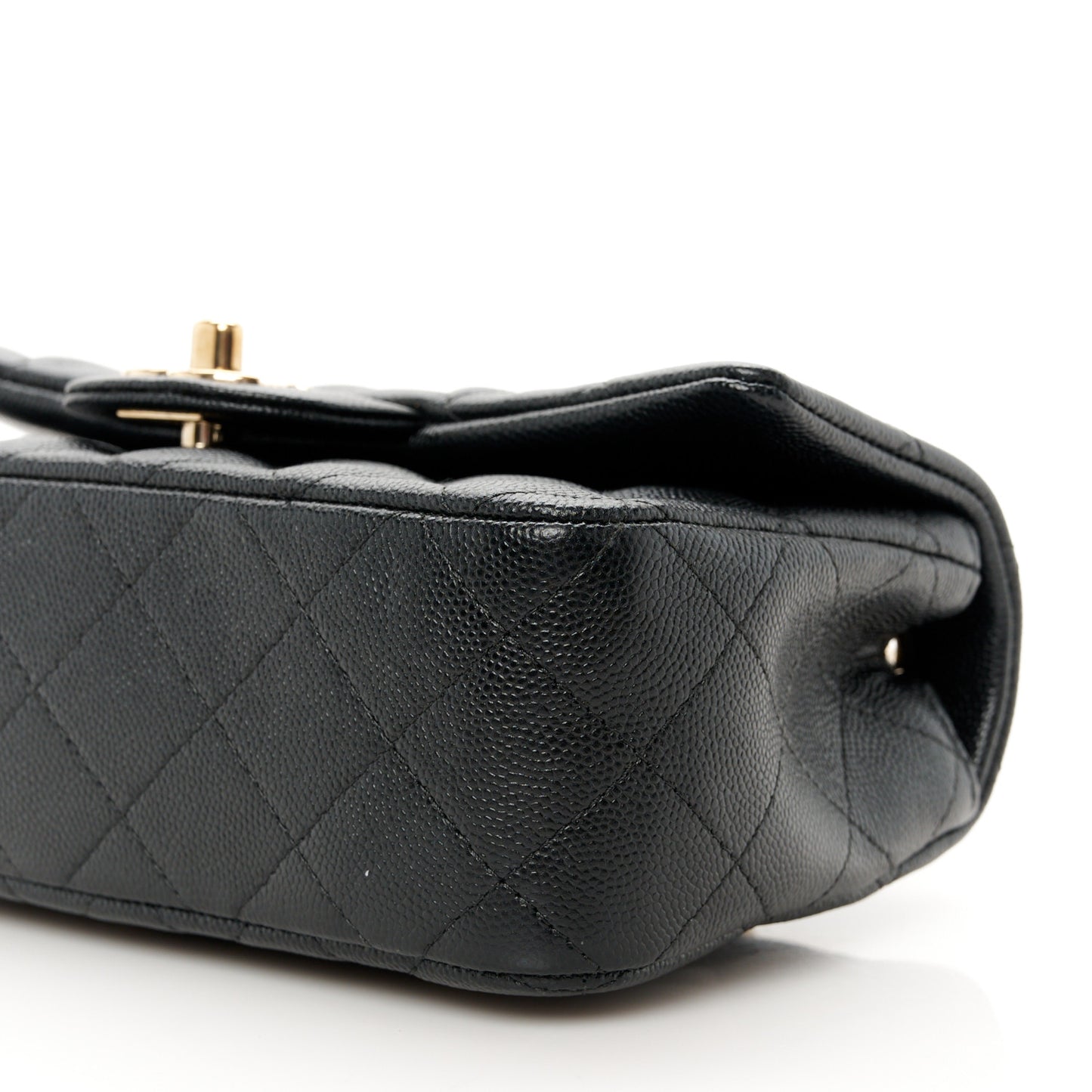 Caviar Quilted Mini Rectangular Flap Black
