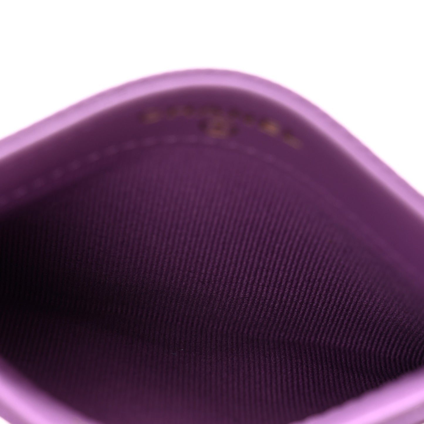 Caviar Quilted Card Holder Purple