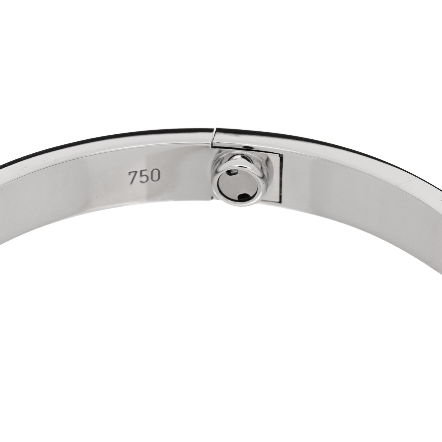Cartier 18K White Gold 4 Diamond Love Bracelet 18 7 of 9