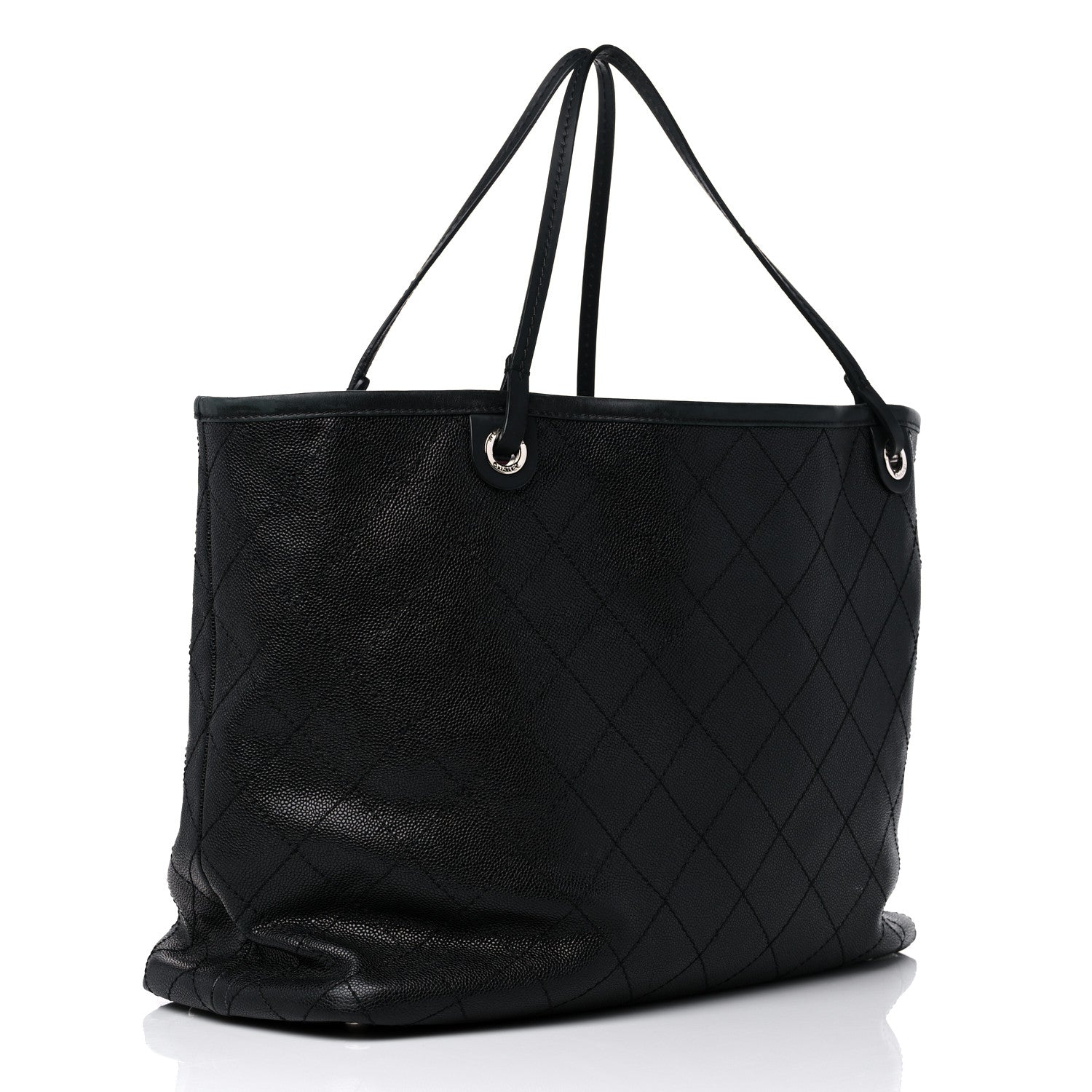 Chanel Grained Calfskin Large Shopping Fever Tote Black 4 of 22