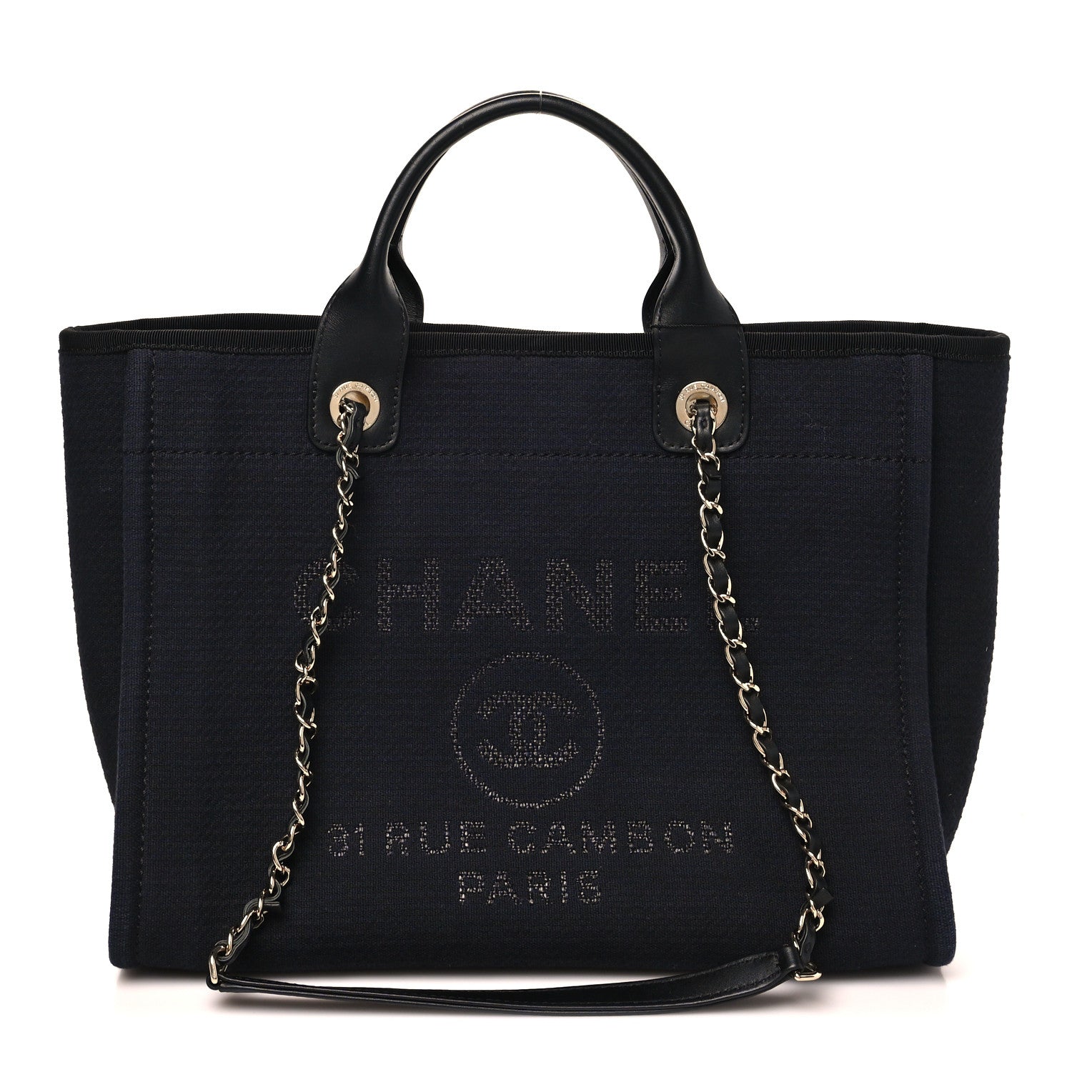 Chanel Mixed Fibers Small Deauville Tote Black 1 of 11