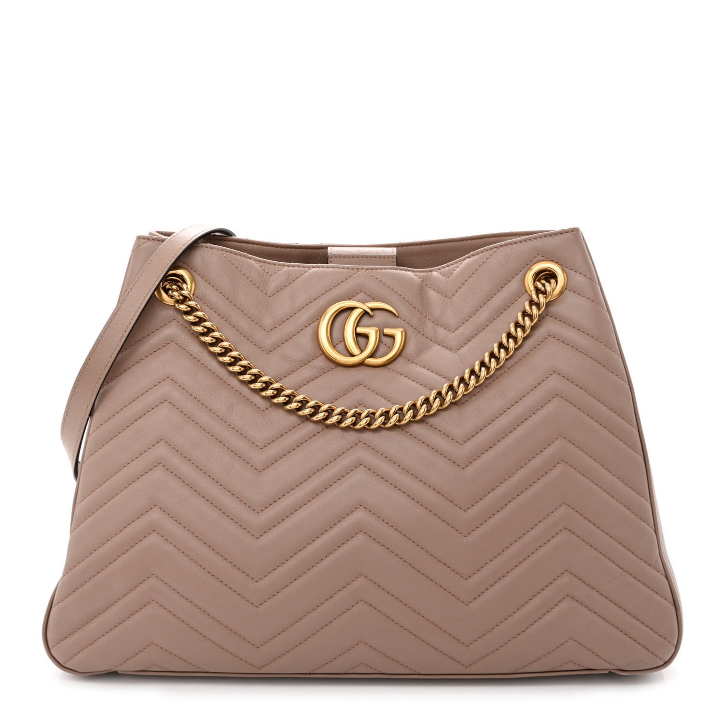 Calfskin Matelasse Medium GG Marmont Tote Porcelain Rose
