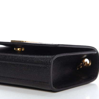 Saint Laurent Grain De Poudre Small Monogram Kate Satchel Black 7 of 9