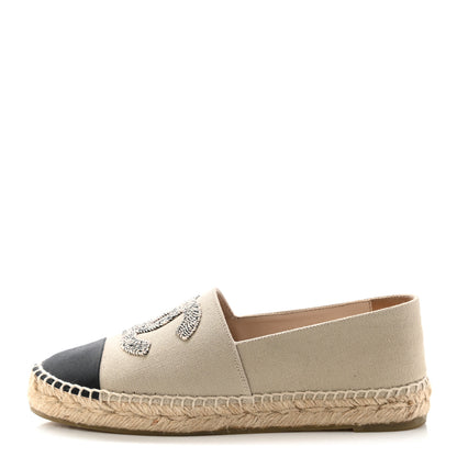 Chanel Canvas Grosgrain CC Espadrilles 36 Green Black 1 of 10