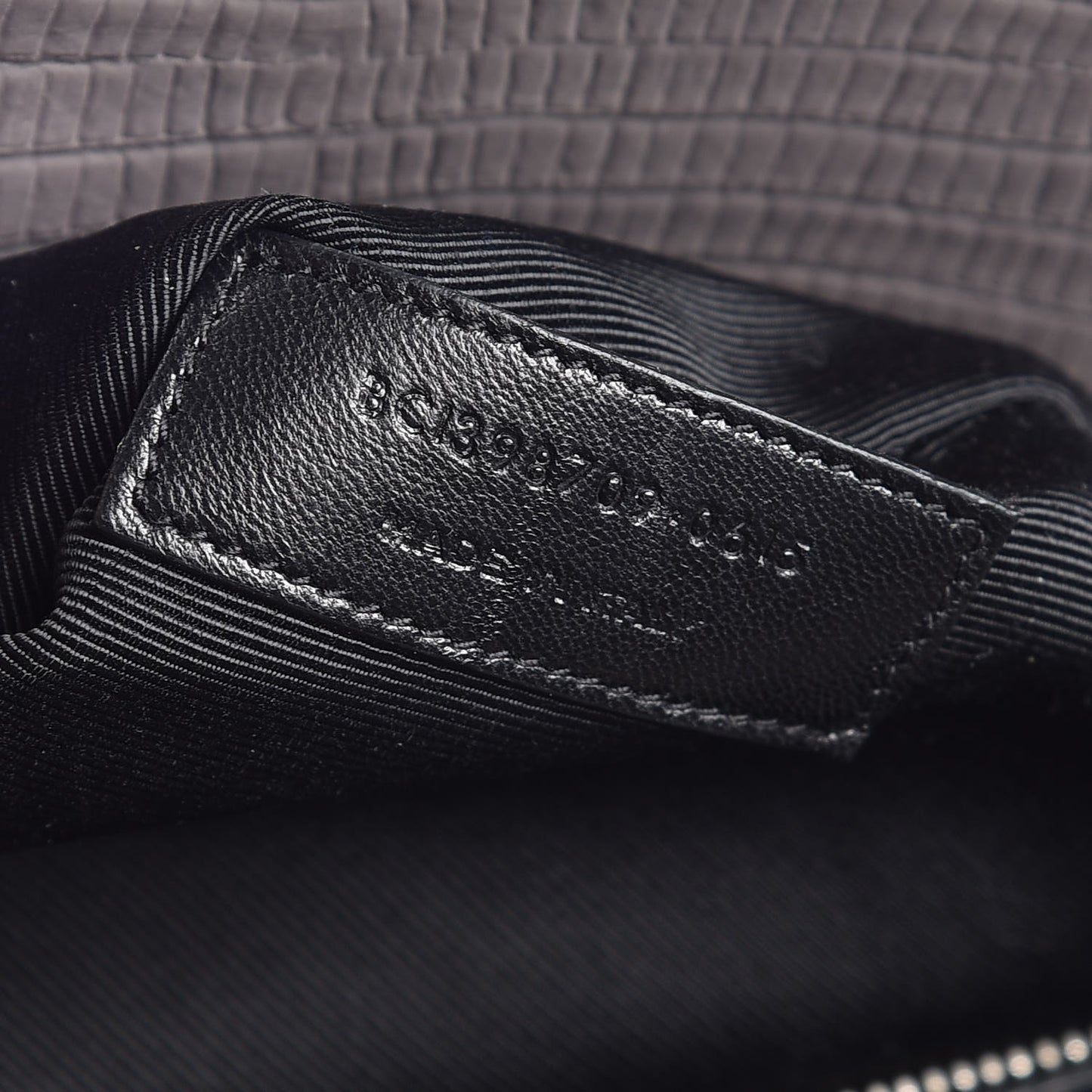 Lizard Calfskin Embossed Small Sac De Jour Fog