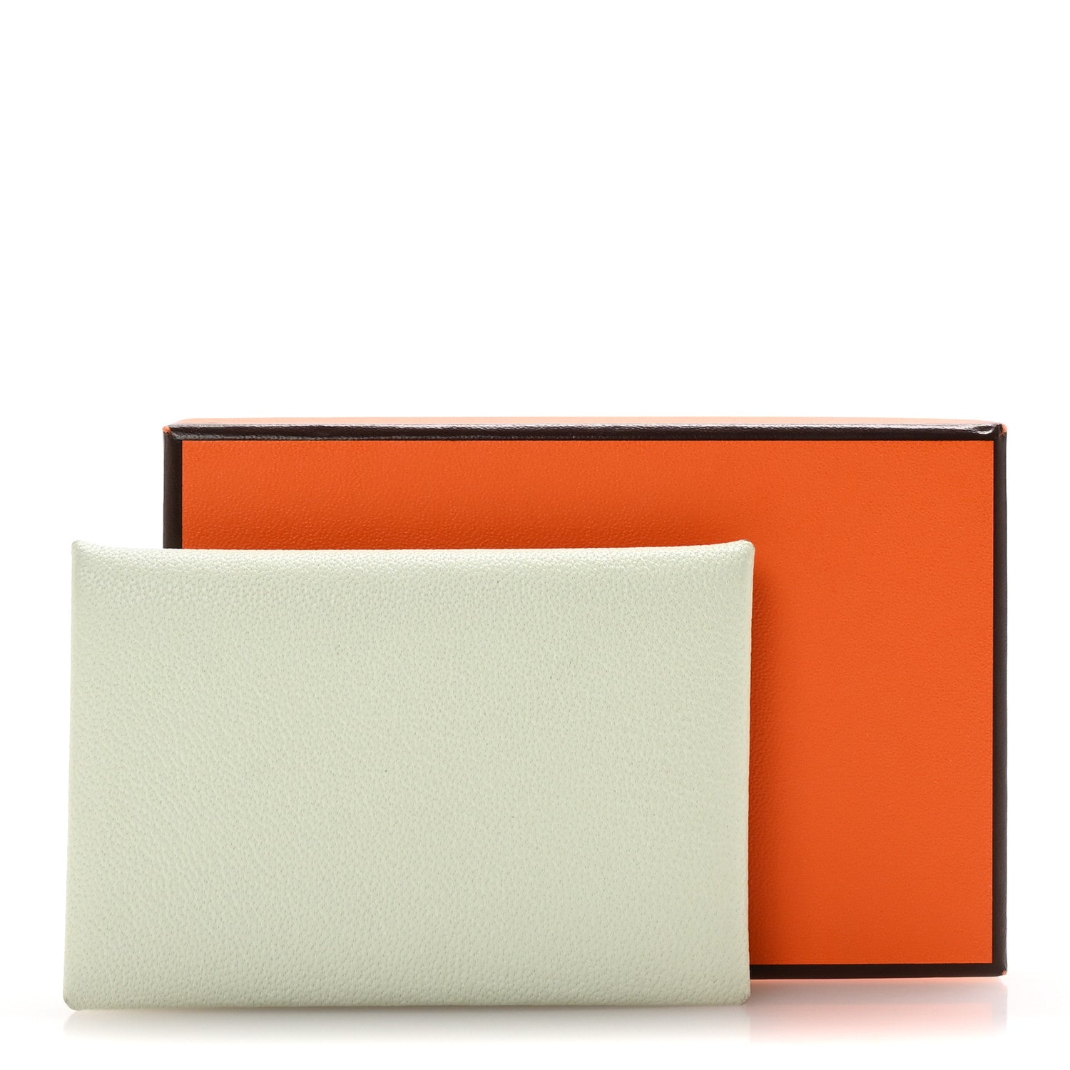 Hermes Chevre Mysore Verso Calvi Card Case Vert Fizz Bleu Zephyr 7 of 7