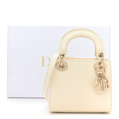 Christian Dior Lizard Mini Lady Dior White 17 of 17
