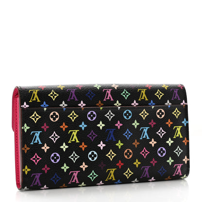 Louis Vuitton Monogram Multicolor Sarah Wallet NM Black Grenade 3 of 13