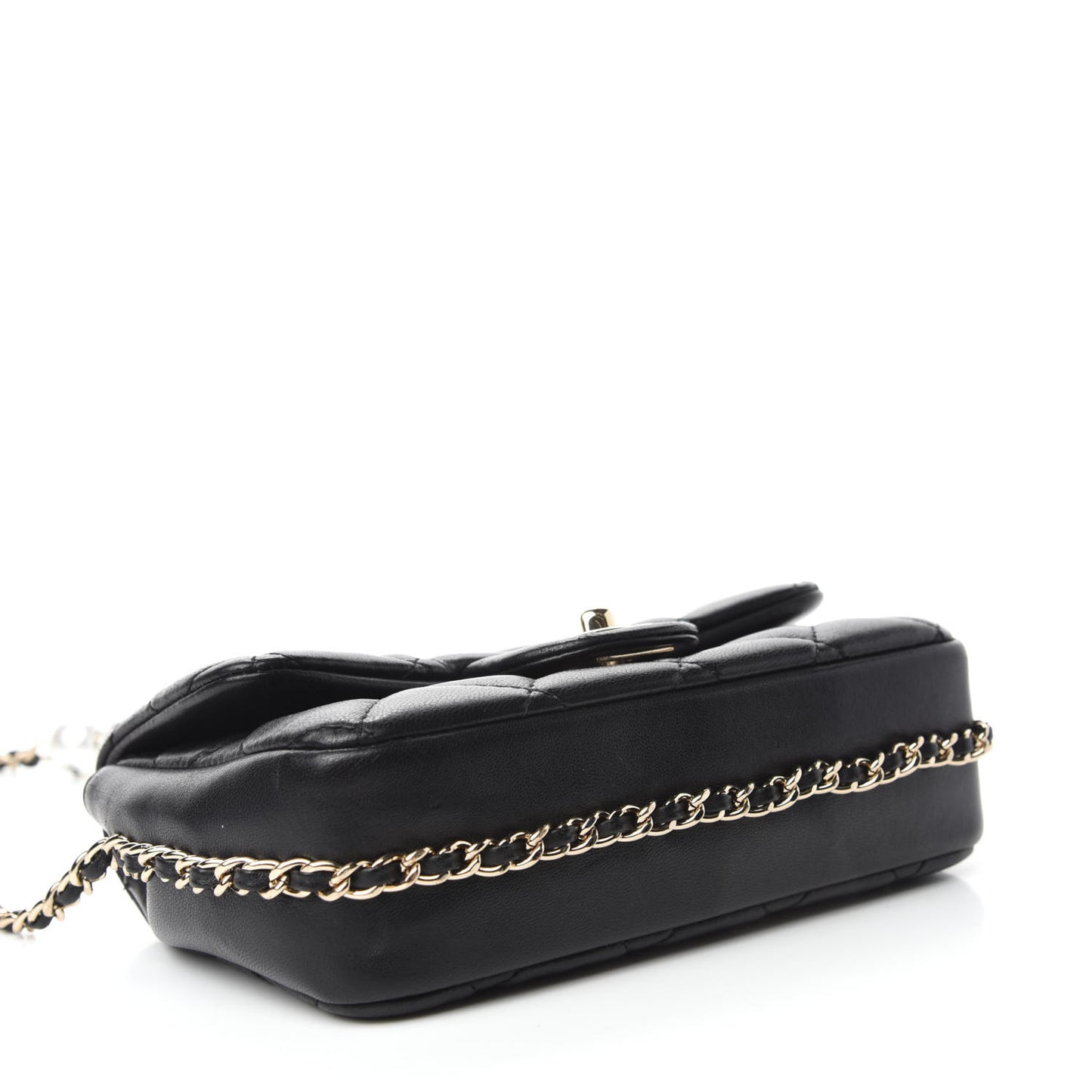 Lambskin Quilted Mini My Precious Flap Black