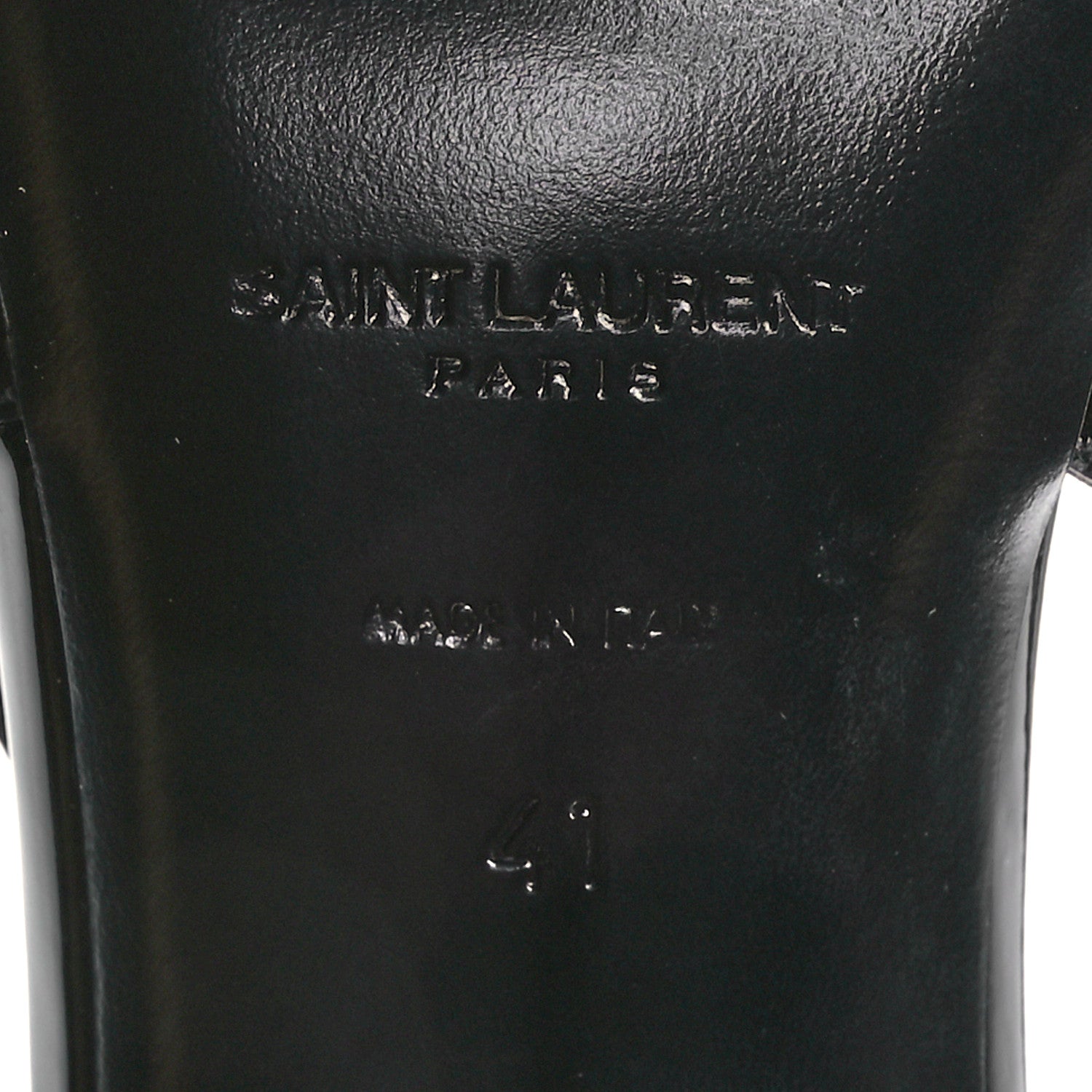 Saint Laurent Patent Calfskin Kiss 105 Slingback Pumps 41 Black 7 of 9