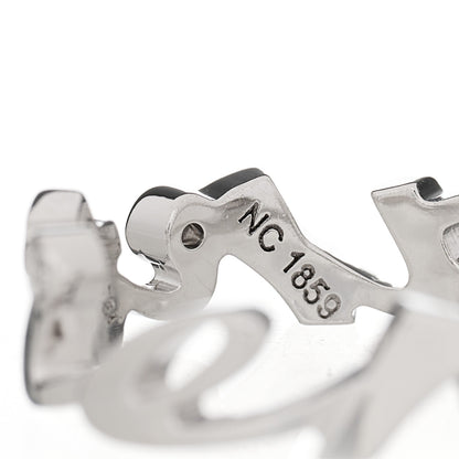 Cartier 18K White Gold Diamond Signature Ring 47 4 7 of 7