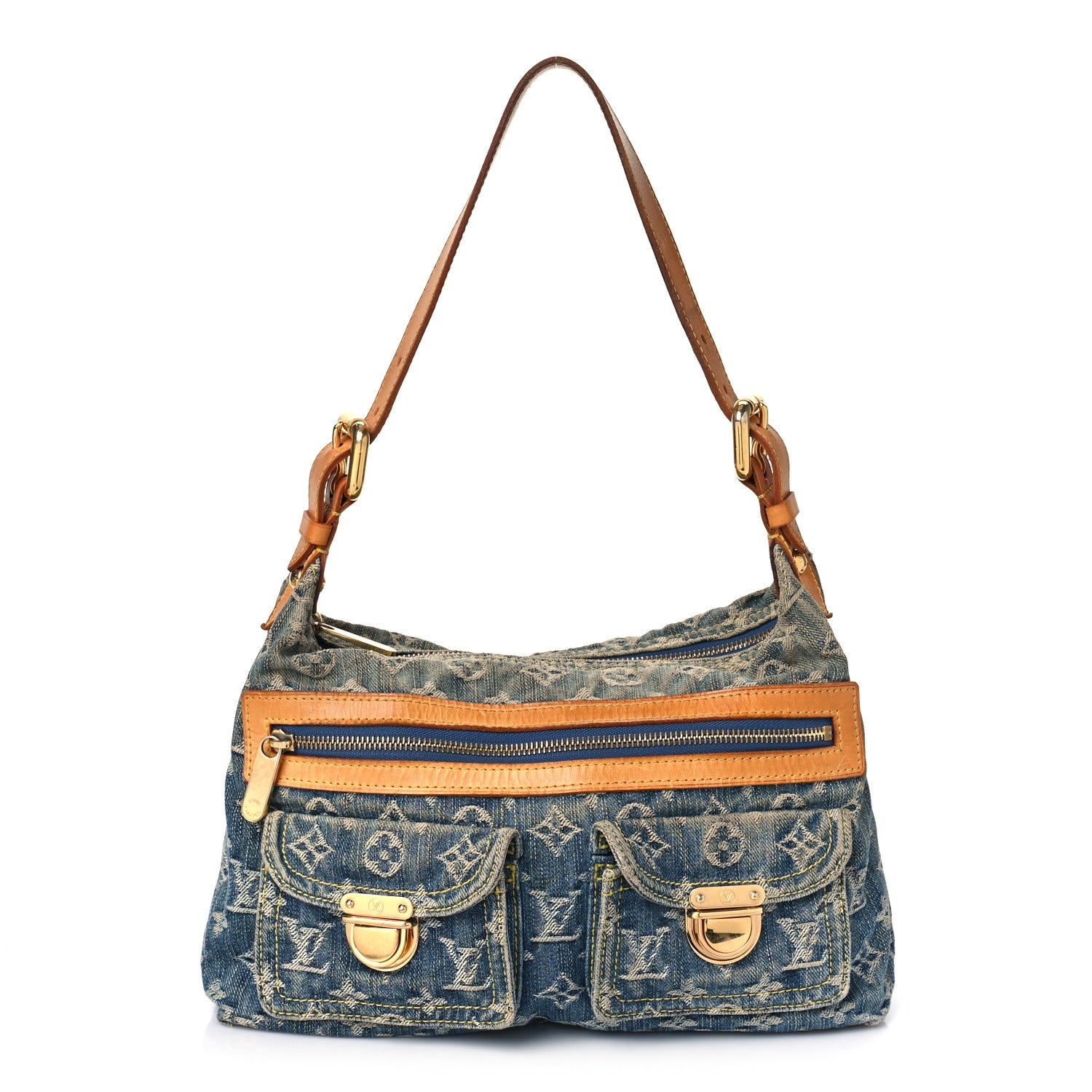 Louis Vuitton Monogram Denim Baggy PM Blue 1 of 11