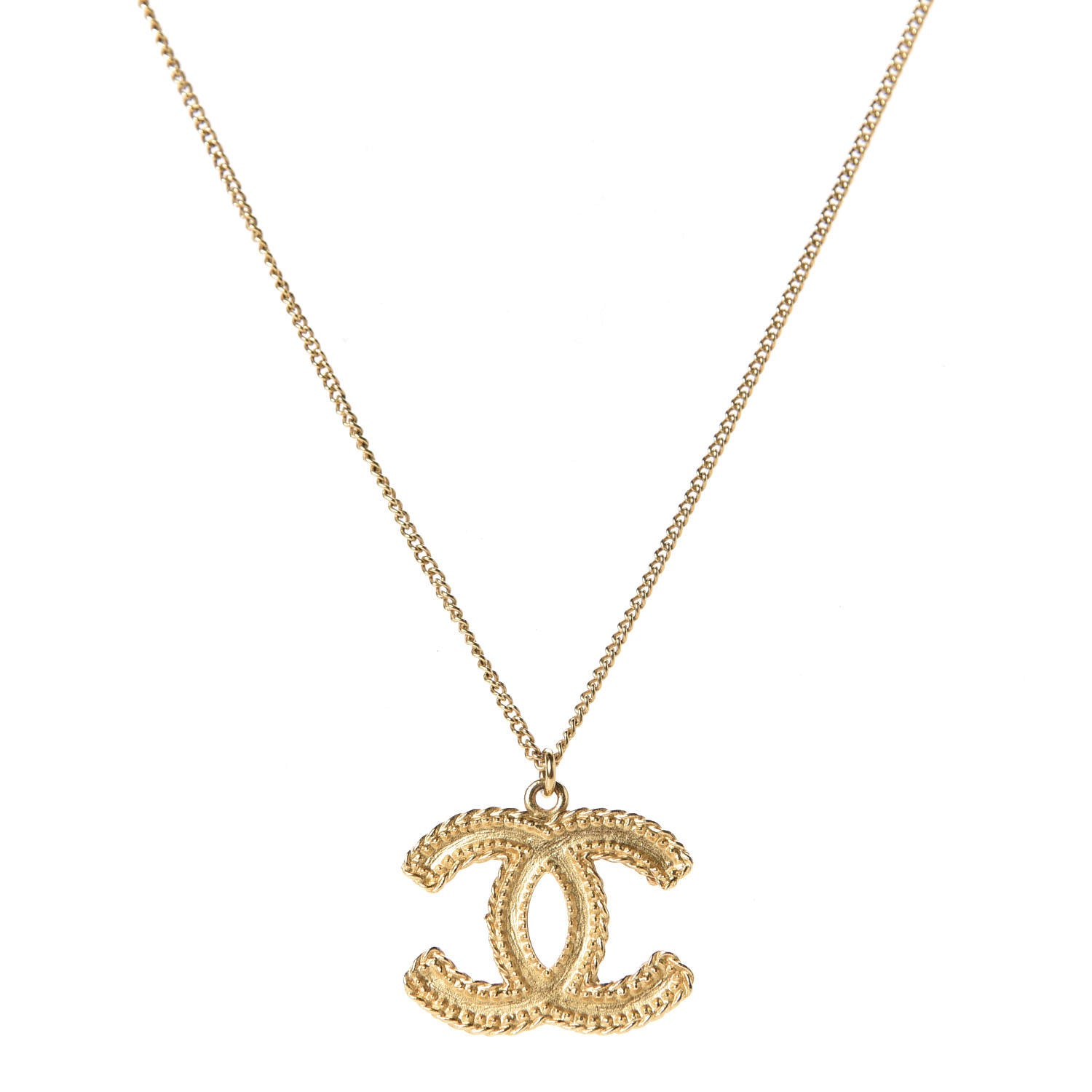 Chanel Metal CC Necklace Matte Gold 2 of 6
