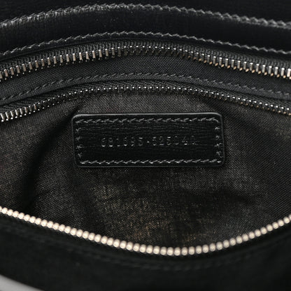 Balenciaga X GUCCI Canvas Azalea Calfskin Flora Logo Print Neo Classic Silver Hardware Medium City White Multicolor Black 7 of 12