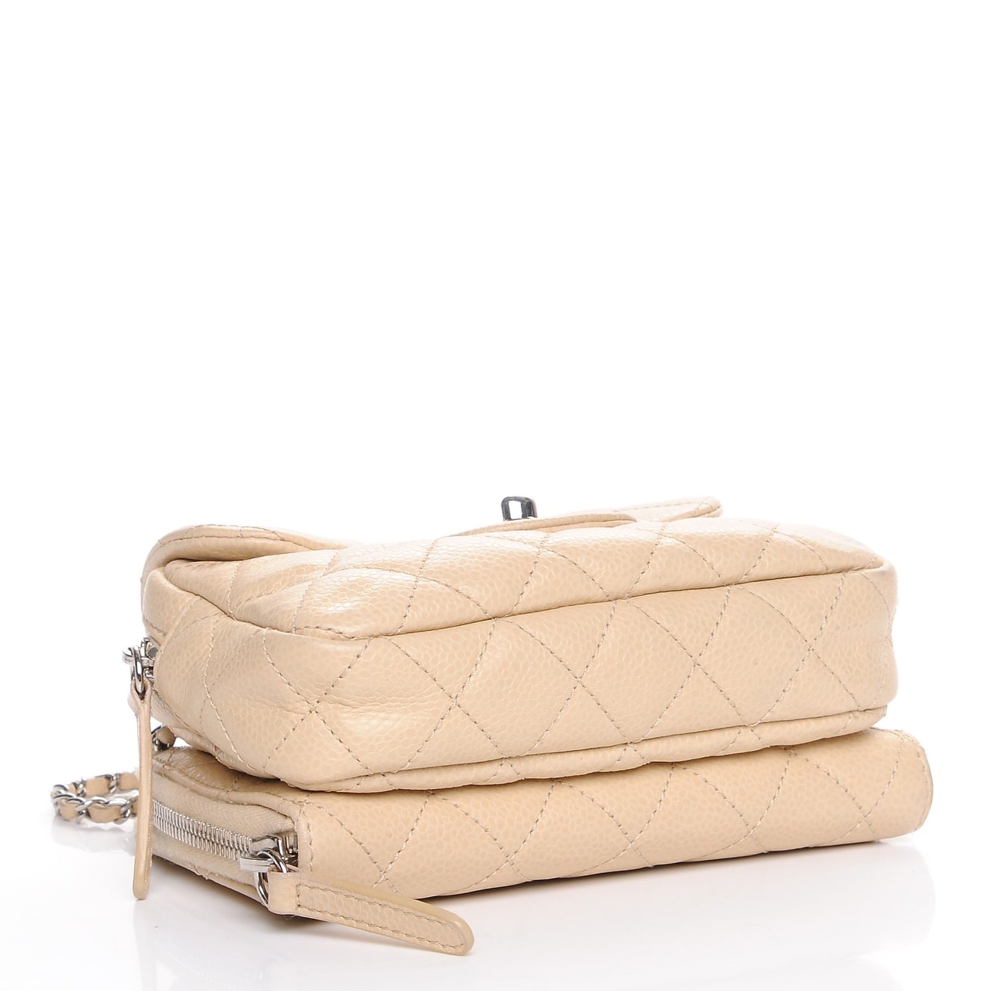 Caviar Quilted New Mini Flap Beige Clair