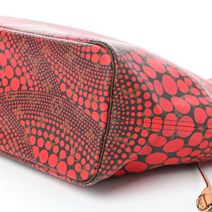 Louis Vuitton Monogram Kusama Waves Neverfull MM Red 9 of 9