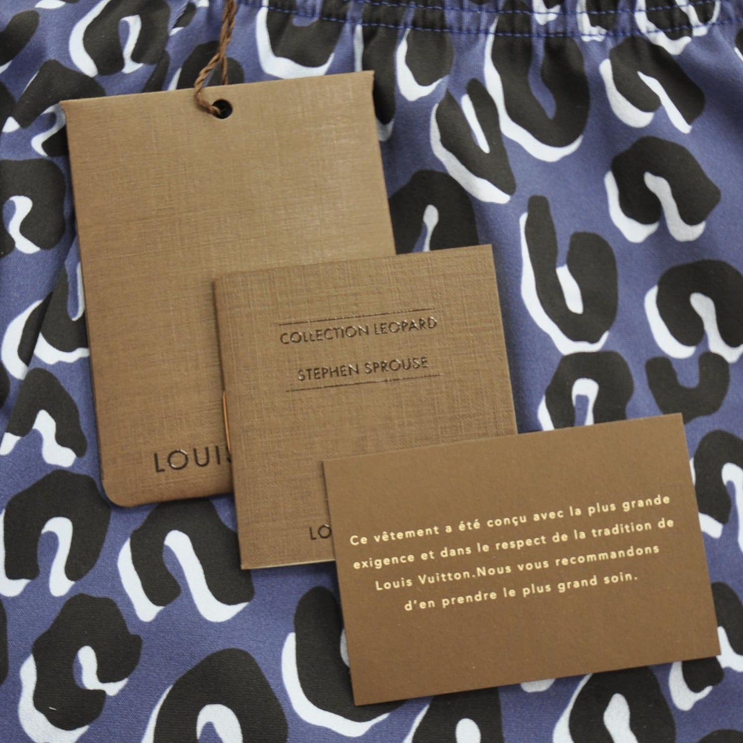 Leopard Leggings Blue Large