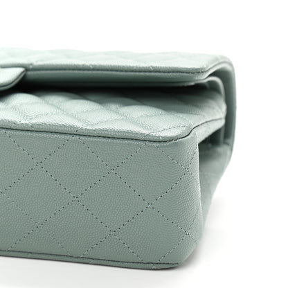 Chanel Caviar Quilted Medium Double Flap Green 5 of 9