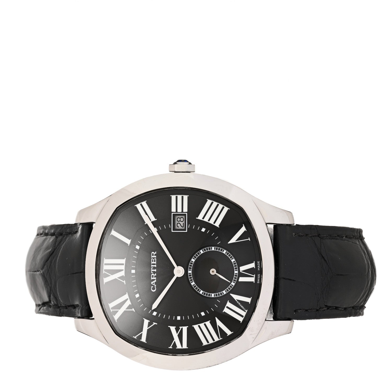 Cartier Stainless Steel Alligator 41mm Drive De Cartier Automatic Watch Black 2 of 5