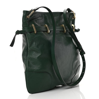 Gucci Sakai Calfskin Horsebit 1955 Cinch Top Messenger Bag Vintage Green 3 of 10