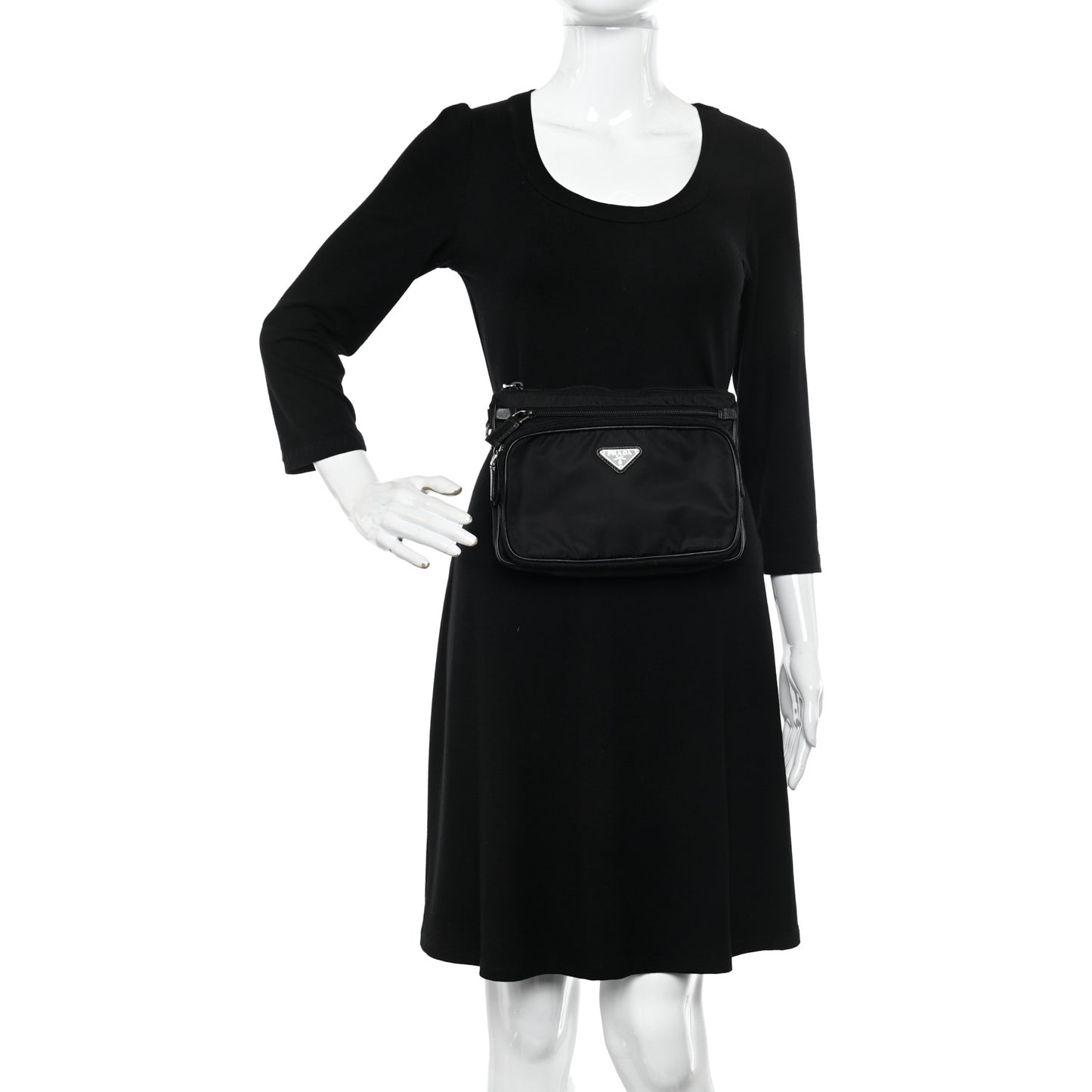 Tessuto Nylon Belt Bag Black