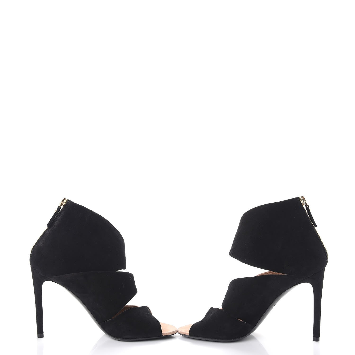 Louis Vuitton Suede Pumps 36 Black Nude 6 of 11