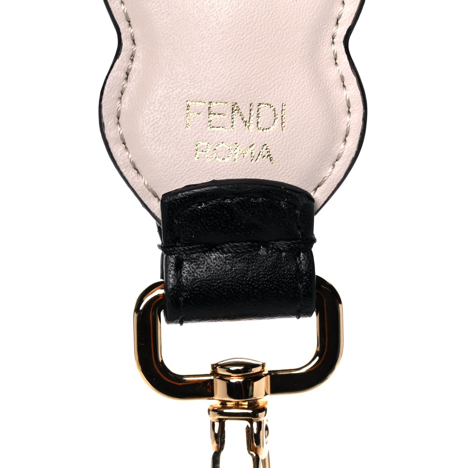 Fendi Calfskin Crystal Embellished Mini Strap You Black Camelia 3 of 7