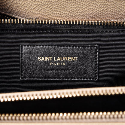 Saint Laurent Grain De Poudre Matelasse Chevron Monogram Shopping Bag Nude Powder 8 of 12
