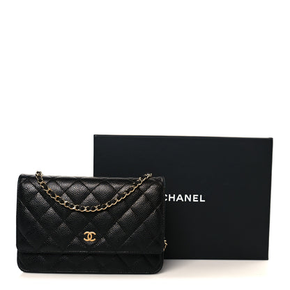 Chanel Caviar Quilted Wallet On Chain WOC Black 12 of 12
