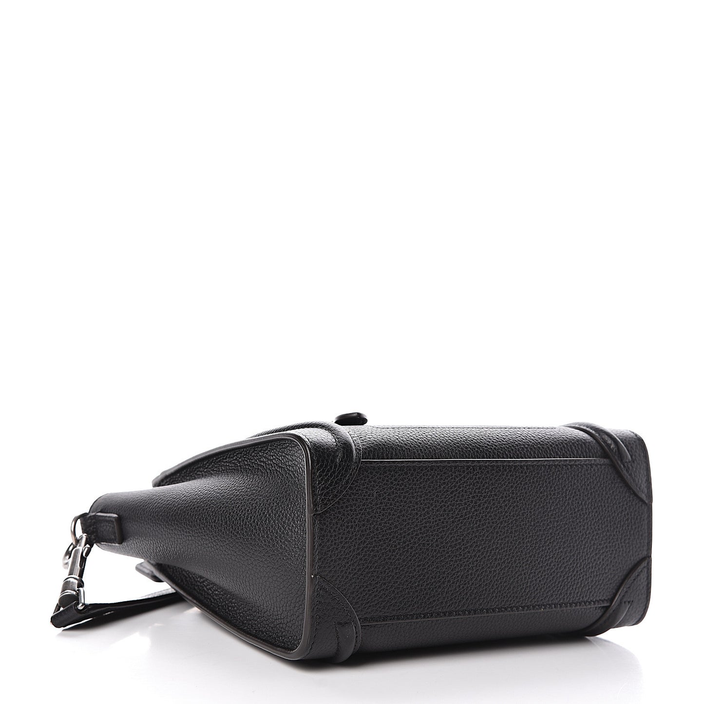 Drummed Calfskin Nano Luggage Black