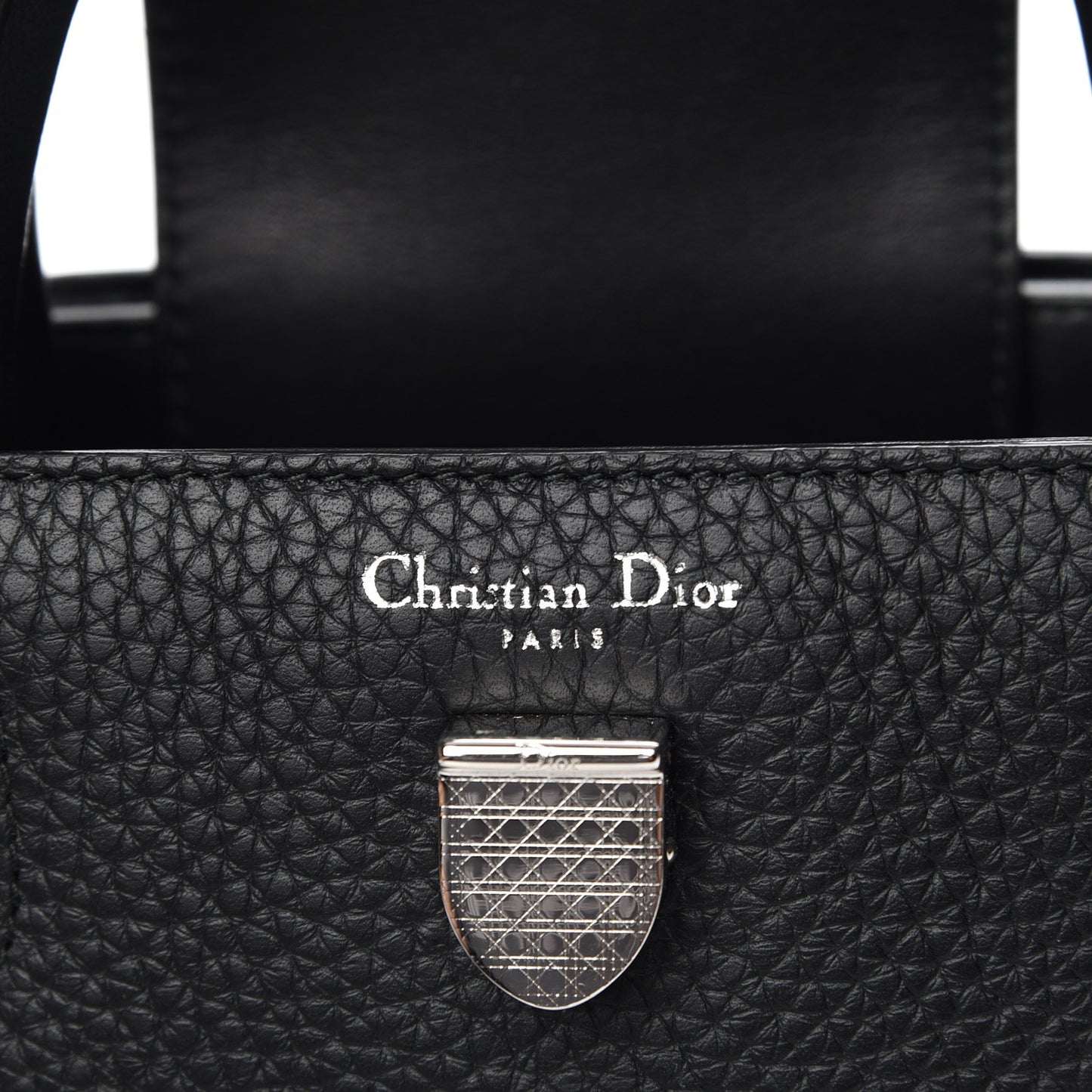 Grained Calfskin Mini Diorever Flap Black