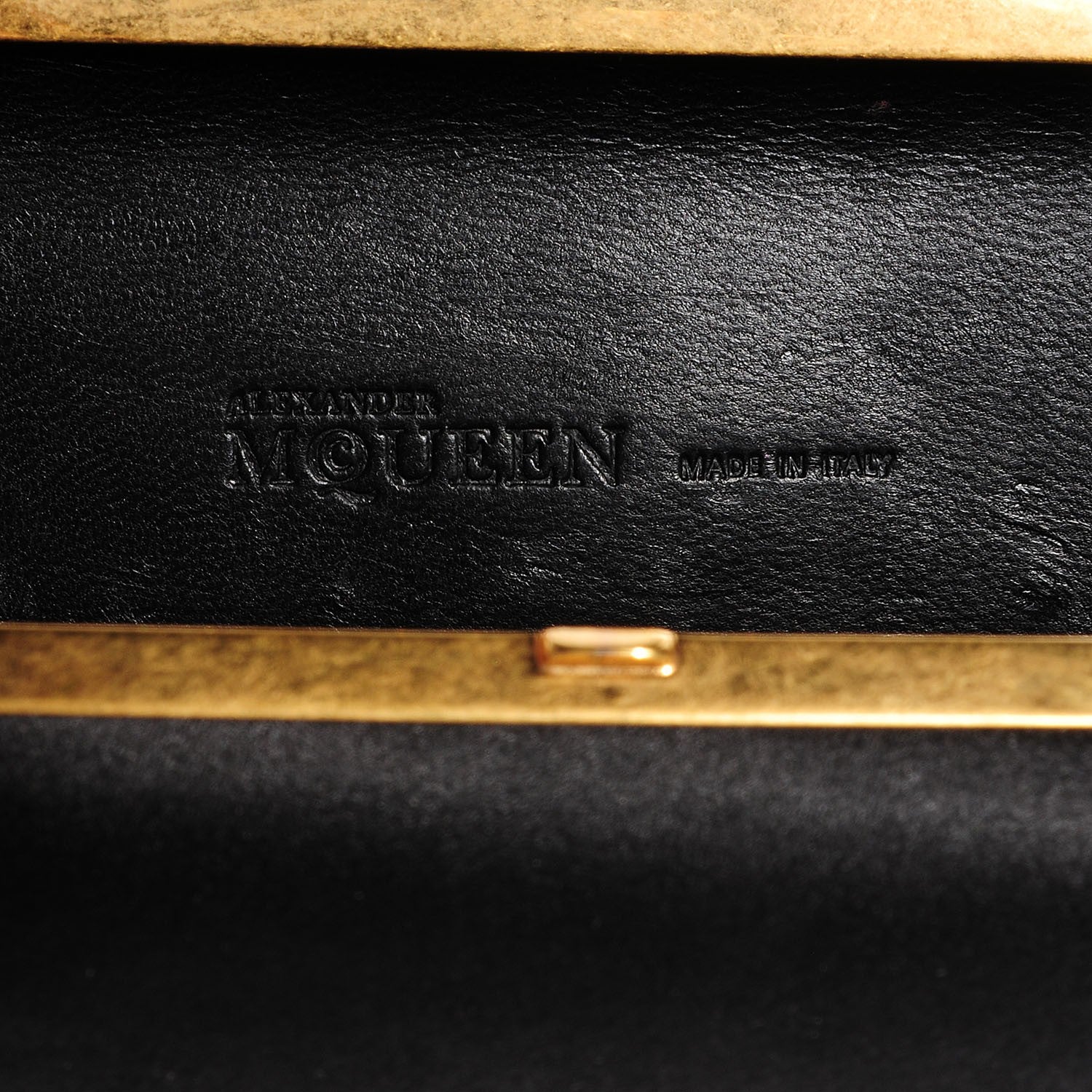 Alexander McQueen Satin Skull Knuckle Duster Box Clutch Black 7 of 8