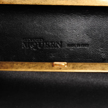 Alexander McQueen Satin Skull Knuckle Duster Box Clutch Black 7 of 8