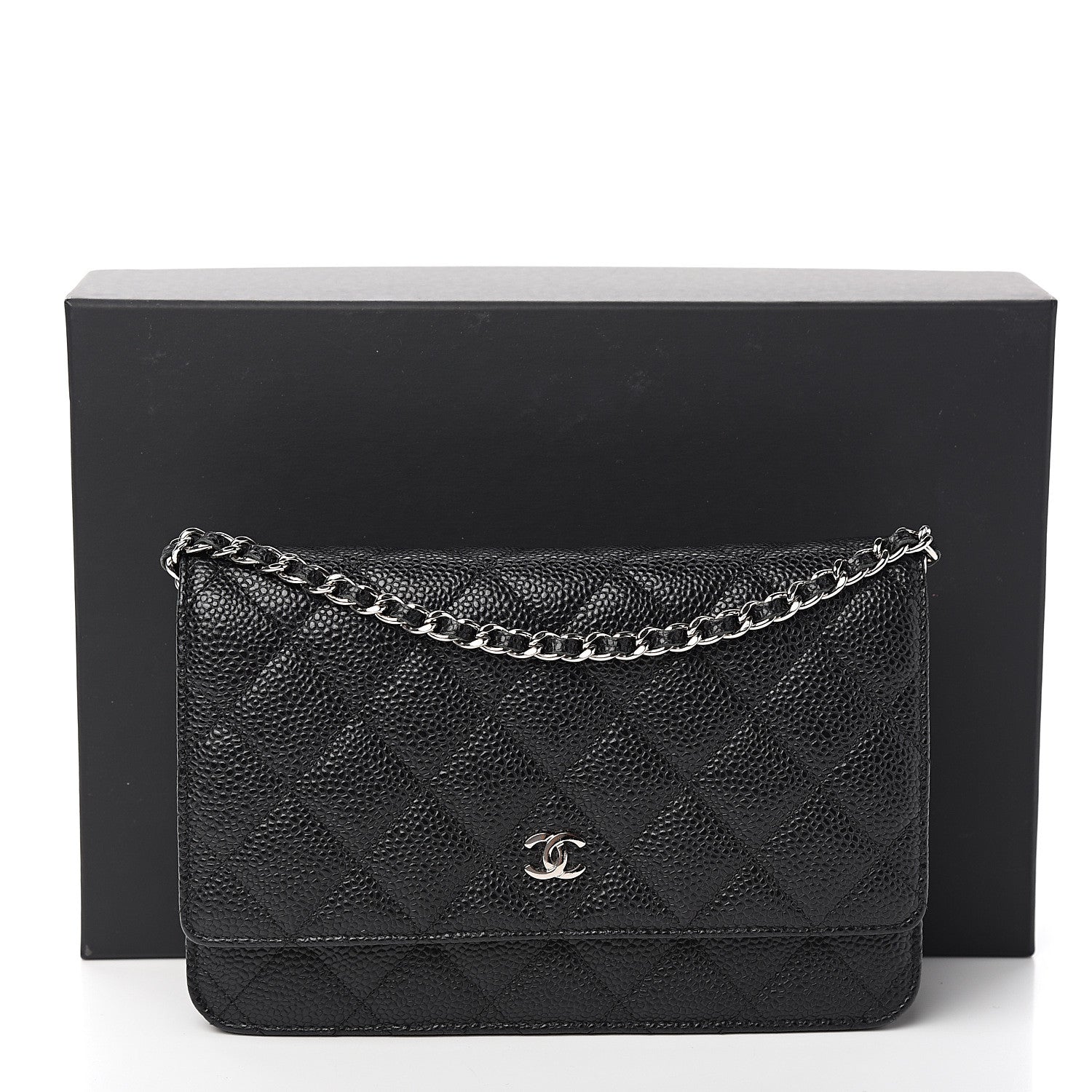 Chanel Caviar Quilted Wallet On Chain WOC Black 11 of 11