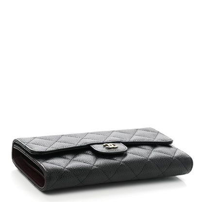 Chanel Caviar Quilted Large Flap Wallet Black 4 of 9