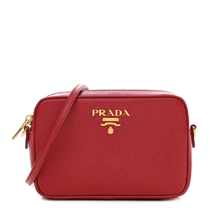 Prada Saffiano Mini Camera Crossbody Bag Fuoco 1 of 9