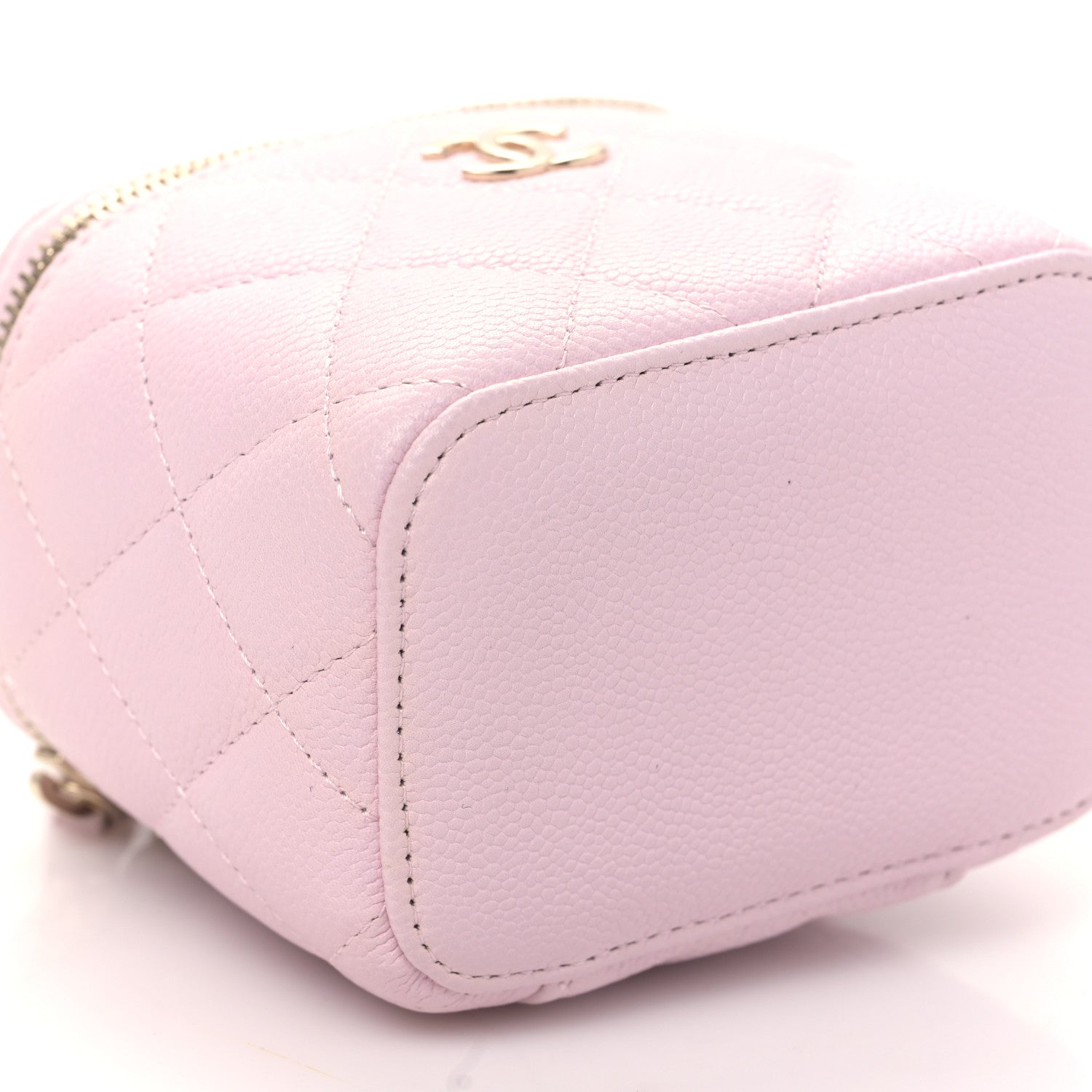 Chanel Caviar Quilted Mini Vanity Case With Chain Light Pink 9 of 10